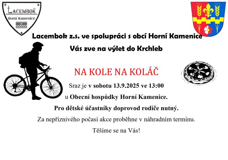 LACEMBOK, z.s. & Obec Horní Kamenice: Na kole na koláč